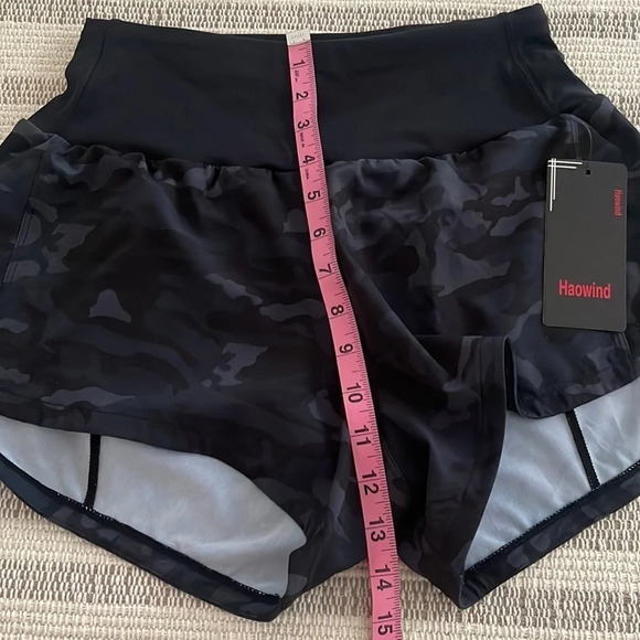 COLORSKIN High Waisted Athletic Workout Running Shorts Zipper Pockets sz Xs - Picture 13 of 13